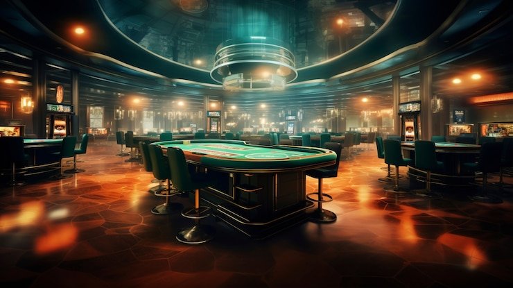 Live roulette table with multi-camera studio view